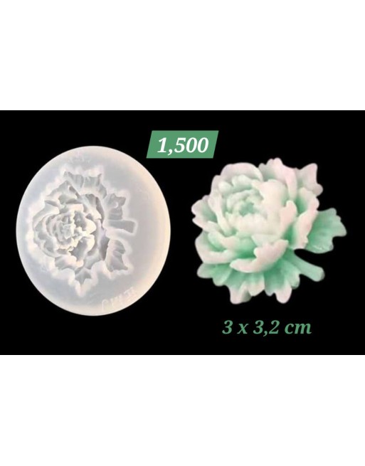 Rosa con tallo y hoja