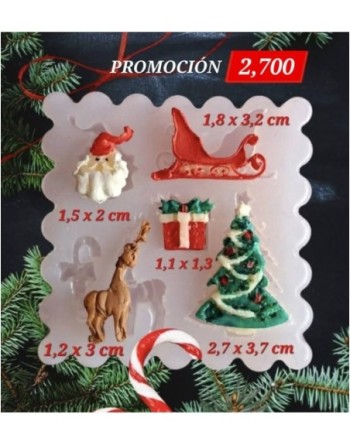 Mini - Trineo, Santa y Árbol