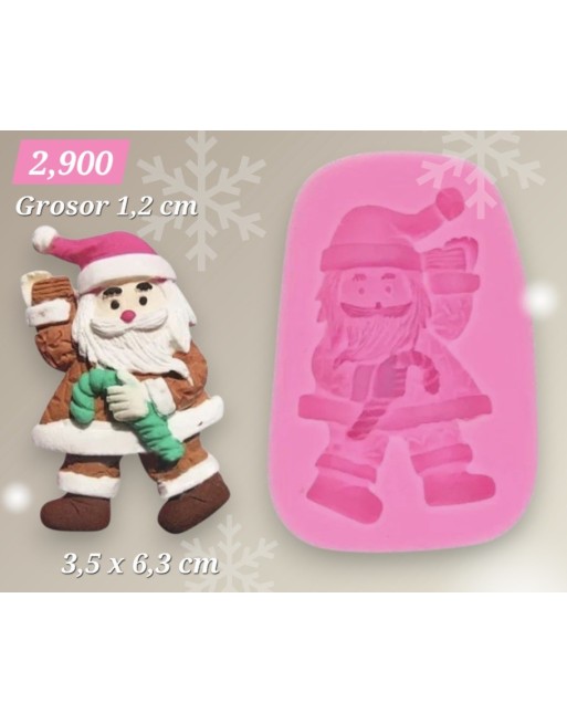 Santa con bastón de caramelo