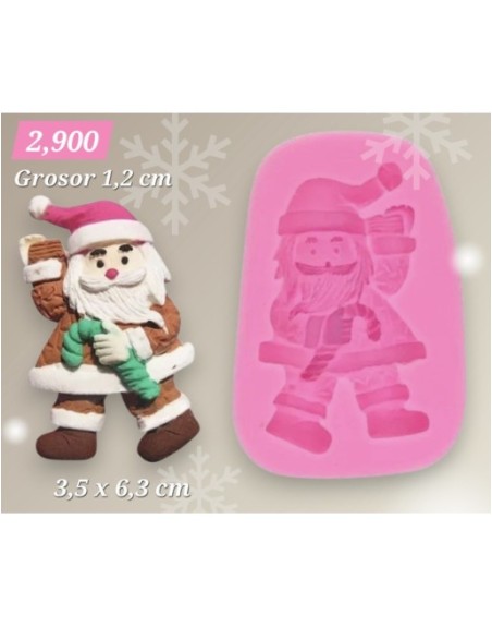 Santa con bastón de caramelo
