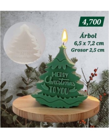 Arbol con Mensaje "Merry Christmas"