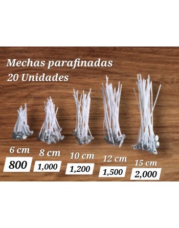 Mechas Parafinadas 20 Unidades