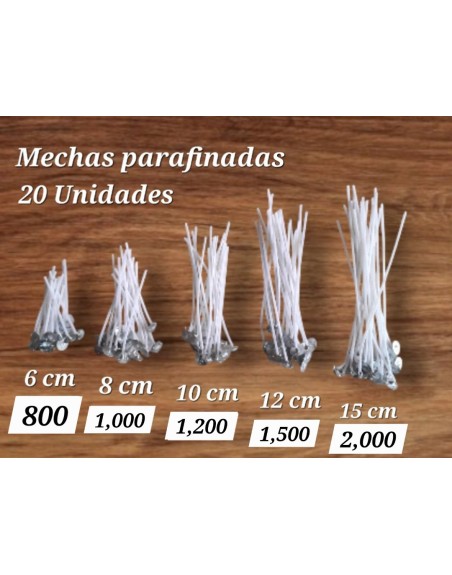 Mechas Parafinadas 20 Unidades
