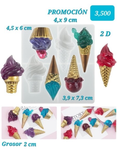 Molde de Helado 6pcs