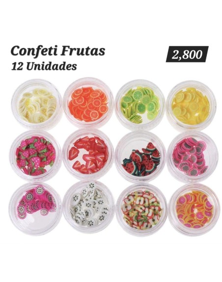 Confeti Frutas 12 Unidades