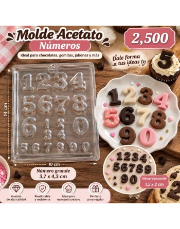 Molde Acetato Números
