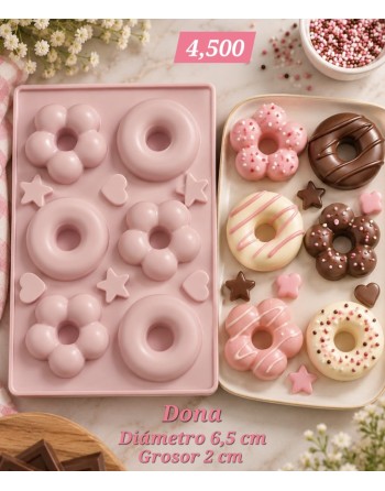 Donas círculo y flor