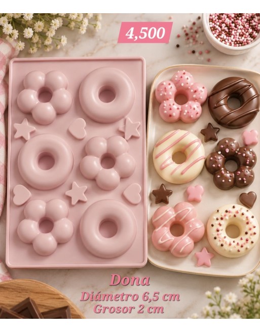 Donas círculo y flor