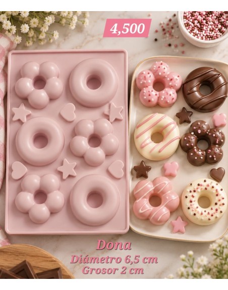 Donas círculo y flor