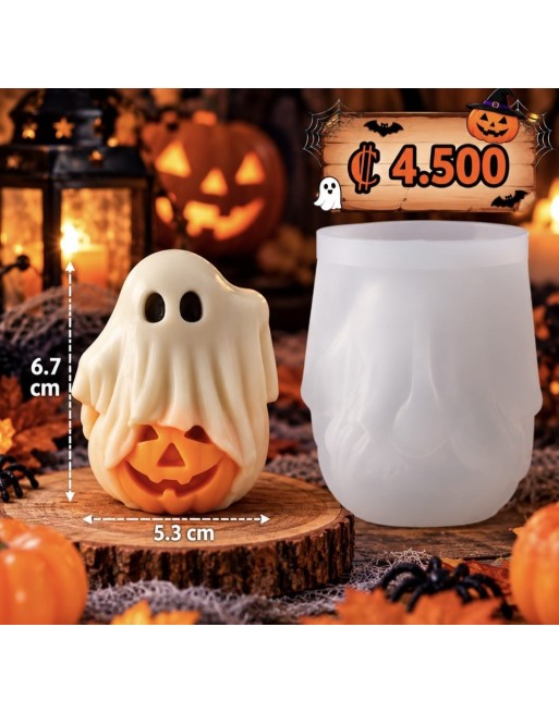 Fantasma con calabaza 3D