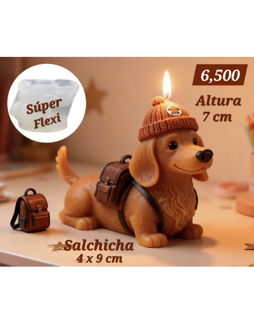 Perro Salchicha con Mochila